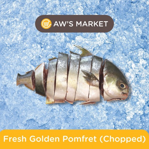 Fresh Golden Pomfret (Chopped)